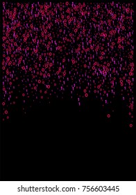 Cyber Monday Confetti. Computer Technology Futuristic Background. Falling Down binary circuit. Female Programmers Pink Cyber Monday Confetti. Virtual Reality, Digital Database, Big Data Global Network
