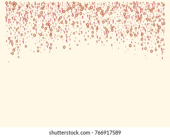 Cyber Monday Confetti. Computer Technology Futuristic Background. Virtual Reality, Digital Database, Big Data Global Network. Falling Down Binary Circuit. Female Programmers Pink Cyber Monday Confetti