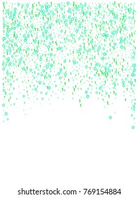 Cyber Monday Confetti. Computer Technology Futuristic Background. Falling Down binary circuit. Electronic Devices, Gadgets, Internet Networking Technological Background. Cyber Monday Confetti in Green