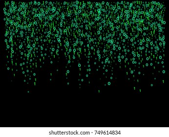 Cyber Monday Confetti. Virtual Reality, Digital Database, Big Data Global Networking. Computer Technology Futuristic Background. Falling Down binary circuit. Futurist Programmers Cyber Monday Confetti