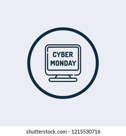 Cyber Monday date icon