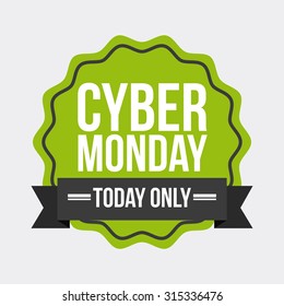 Cyber Monday Deals Design, Vector Illustration Eps10 Graphic 