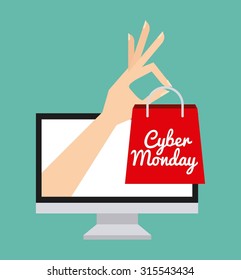 Cyber Monday Deals  Design, Vector Illustration Eps10 Graphic 