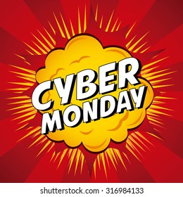 Cyber Monday Deals Design, Vector Illustration Eps10 Graphic 