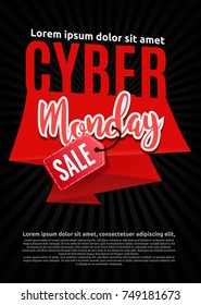 Cyber monday deals design, vector illustration