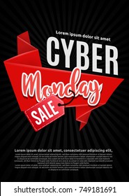Cyber monday deals design, vector illustration