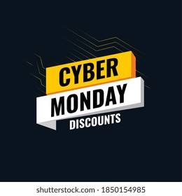 Cyber monday deals tech background for online shopping