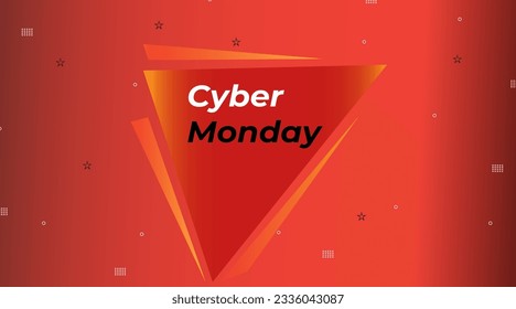 Cyber Monday design on red color background 