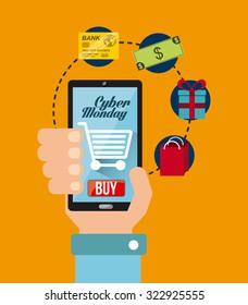 cyber monday design, vector illustration eps10 graphic 