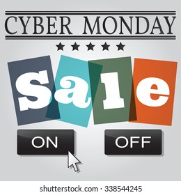Cyber monday design. Vector illustration.