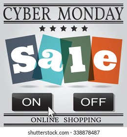 Cyber monday design. Vector illustration.