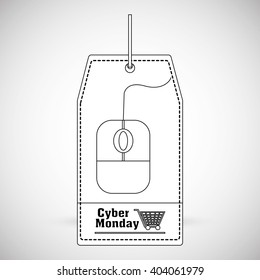 Cyber Monday design, vector illustration