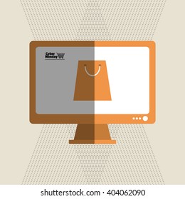 Cyber Monday design, vector illustration