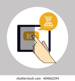 Cyber Monday design, vector illustration