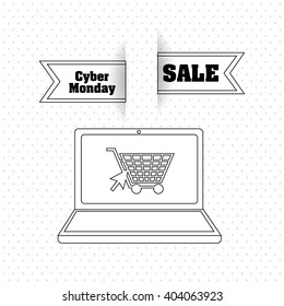 Cyber Monday design, vector illustration