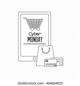 Cyber Monday design, vector illustration