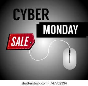 Cyber monday design, vector illustration eps10