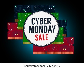 Cyber monday design, vector illustration eps10