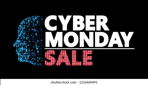 Cyber Monday Discount Coupon Design. Invitation for sales rebates of cyber monday.