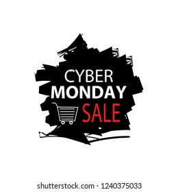 Cyber Monday, discount sale concept. 