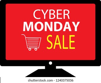 Cyber Monday, discount sale concept. 