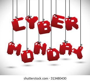 Cyber monday ecommerce promotions and sales, vector illustration
