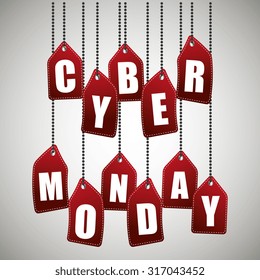 Cyber monday ecommerce shopping design, vector illustration.