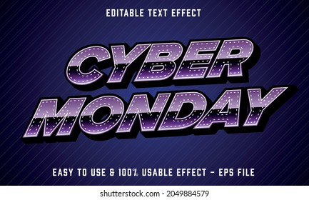 cyber monday editable text effect template with abstract style use for business brand and store campaign