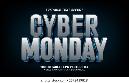 cyber monday editable text effect