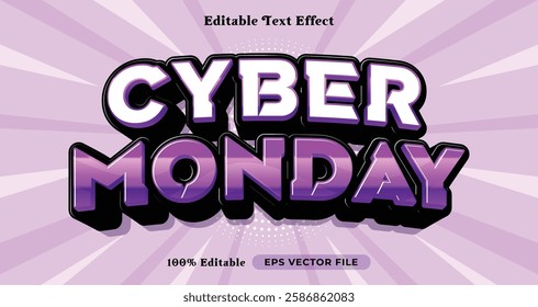 cyber monday editable text effect, text style