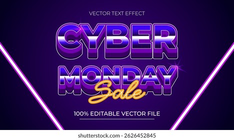 Cyber Monday editable text effect premium vectors