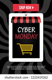 Cyber Monday, Electronic commerce design. Vector illustration