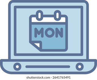 Cyber Monday Filled Blue Tone Icon