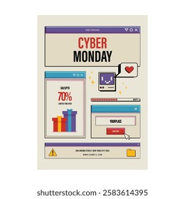 cyber Monday flyer poster template design