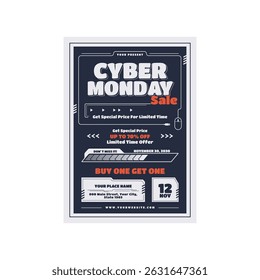 Cyber Monday flyer poster template design