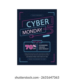 Cyber Monday flyer poster template design