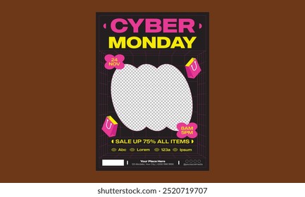 Volante del Cyber Monday. Ilustración vectorial