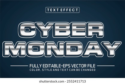 Fuente Cyber monday Efecto de texto editable