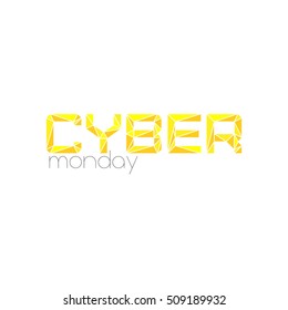 Cyber Monday. Geometric style. Vector.