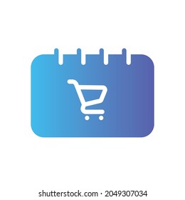 icono de gradiente ciberlunes aislado en fondo blanco
