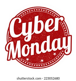 Cyber Monday grunge rubber stamp on white background, vector illustration