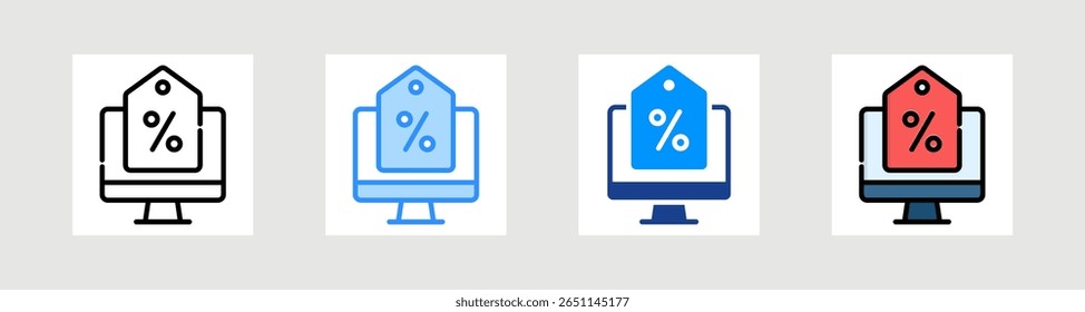 Cyber Monday Icon Collection Set Multiple Style