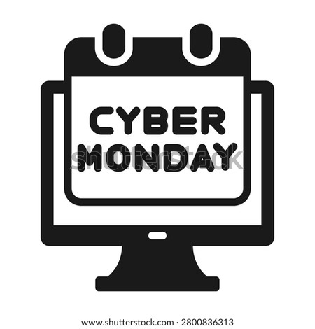 Cyber Monday Icon Mixed Style Vector Illustration