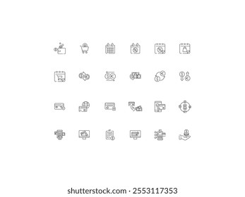 Cyber Monday-Symbolsatz, Design, Vektorgrafik