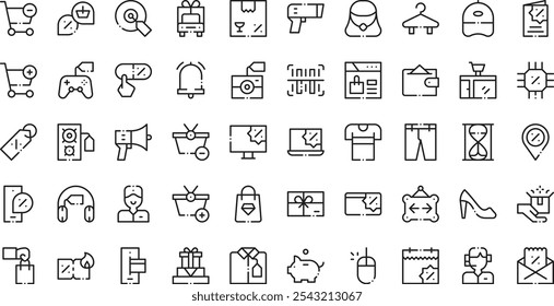 Cyber monday icons High-Quality Vector Icons Collection with Editable Stroke. Ideal for Professional and Creative Projects.