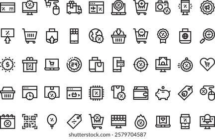 Cyber monday icons High-Quality Vector Icons Collection with Editable Stroke. Ideal for Professional and Creative Projects