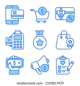 Cyber Monday icons Set of E-Commerce and Shopping related Vector Icons.