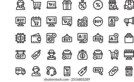 Cyber monday icons set High-Quality Vector Icons Collection with Editable Stroke. Ideal for Professional and Creative Projects.