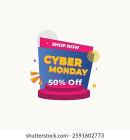 Cyber Monday Illustration for design needs, Landing Pages, Animation, Apps, Presentations, Content Creator and other Promotions