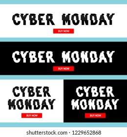 Cyber Monday inscription in distorted glitch style ideal for advertising, branding, shares, promotion